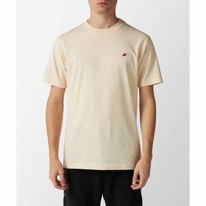 NWT New Balance Beige Made in USA Core T-Shirt Logo Size XS Cream Macadamia Nut